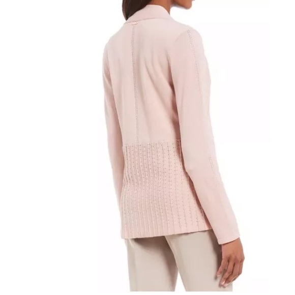 Ivanka Trump Cardigan Open Drape-Front dusty Pink - Picture 2 of 14